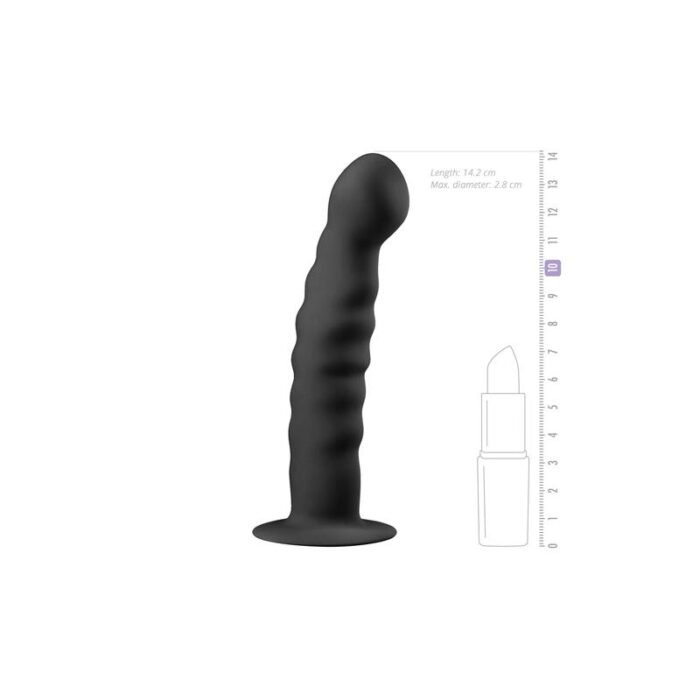 EasyToys Black Silicone Dildo With Suction Cup Fourth