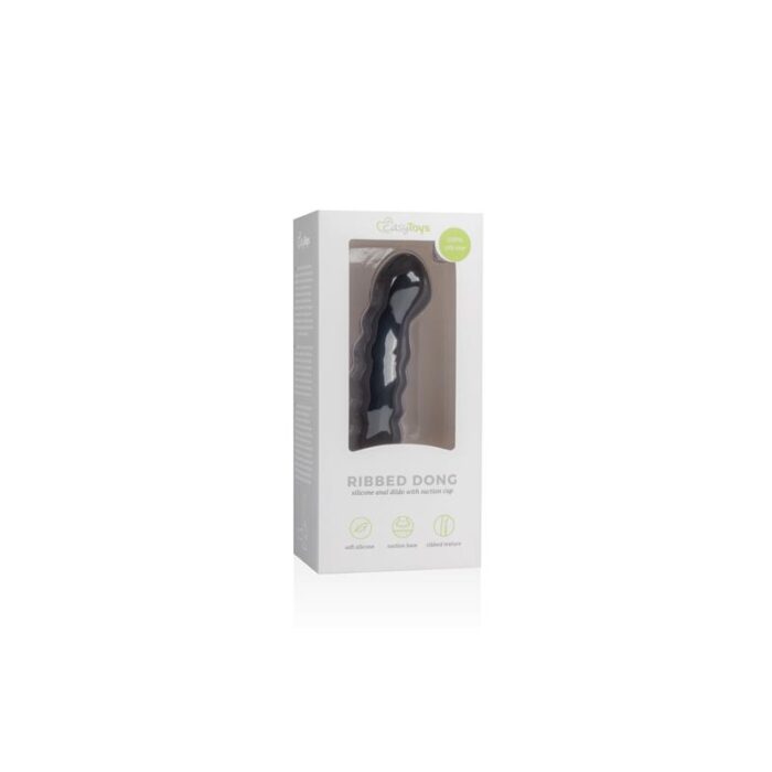 EasyToys Black Silicone Dildo With Suction Cup Fifth