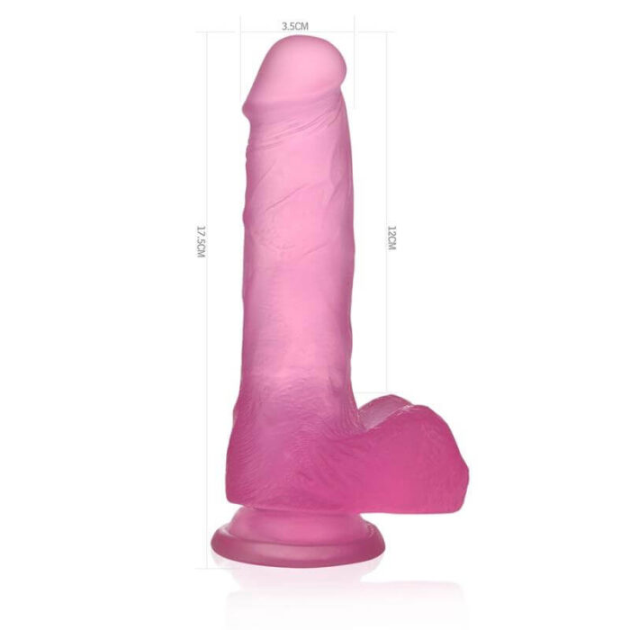 LoveToy Dildo Jelly Studs 18 cm Pink Sixth